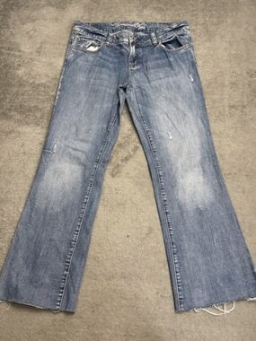 American Eagle Outfitters Light Blue Distressed Boyfriend Jeans